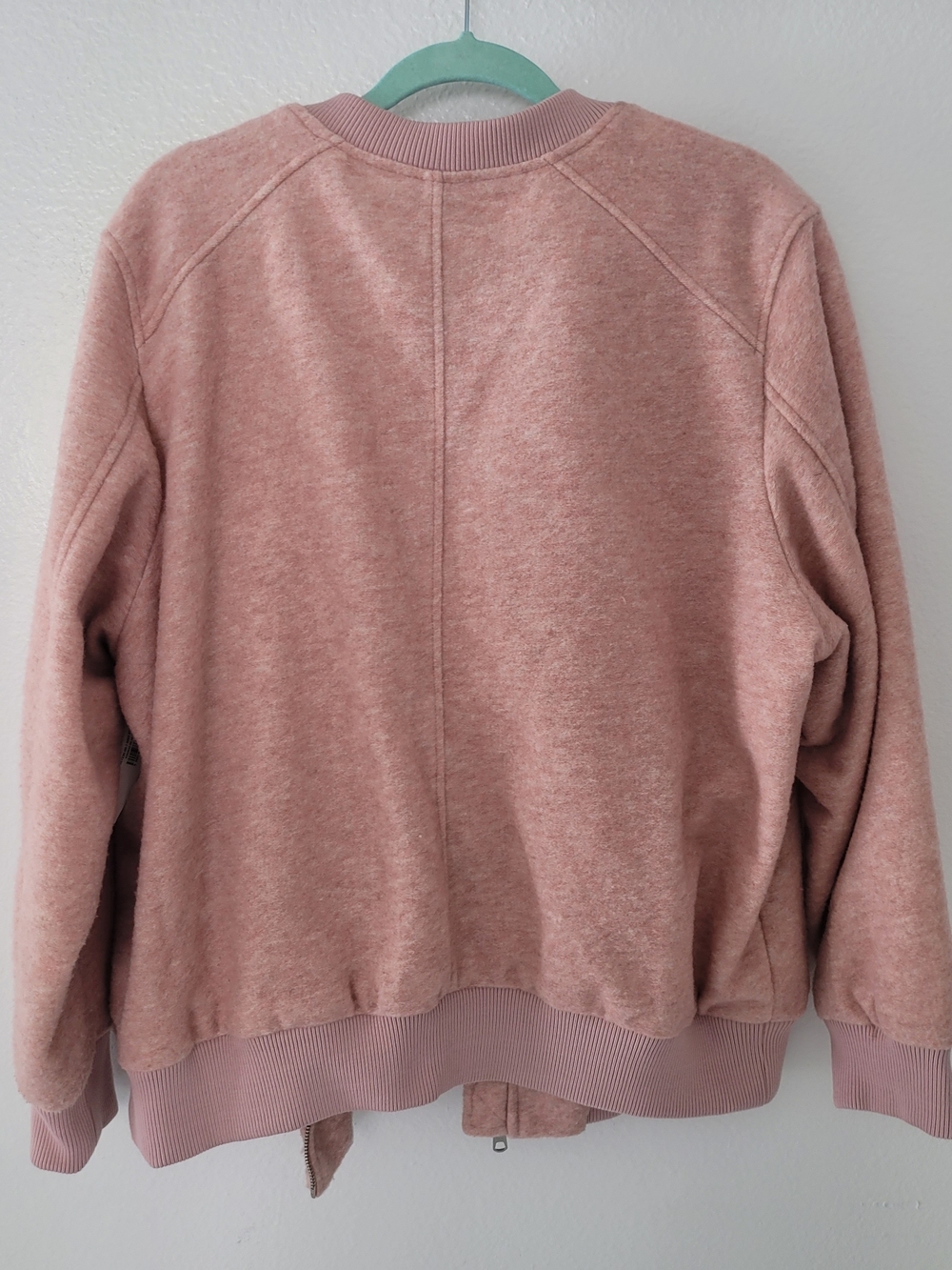 Old Navy Women’s Pink Heather Front Pockets Bomber Jacket size 2X Plus - Picture 7 of 14